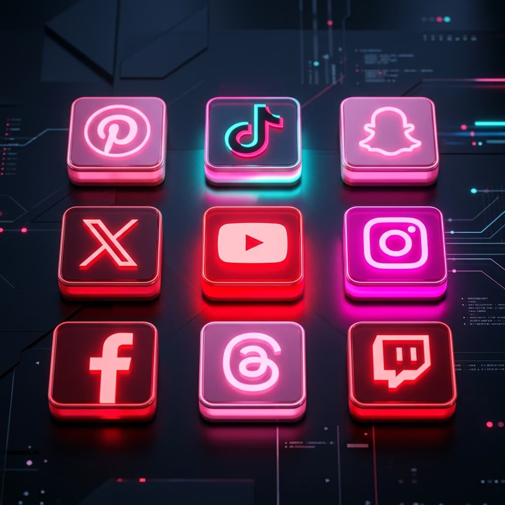 Social Icons Mockup