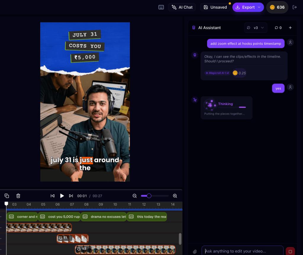 Magicroll AI Prompt Editor UI